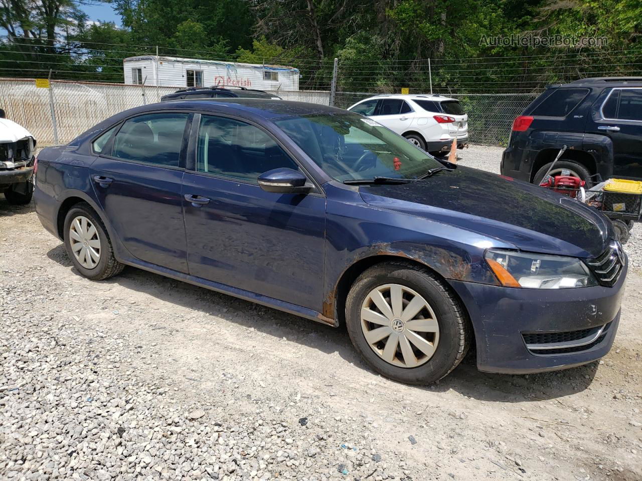 2012 Volkswagen Passat S Blue vin: 1VWAP7A35CC072829