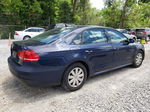 2012 Volkswagen Passat S Blue vin: 1VWAP7A35CC072829