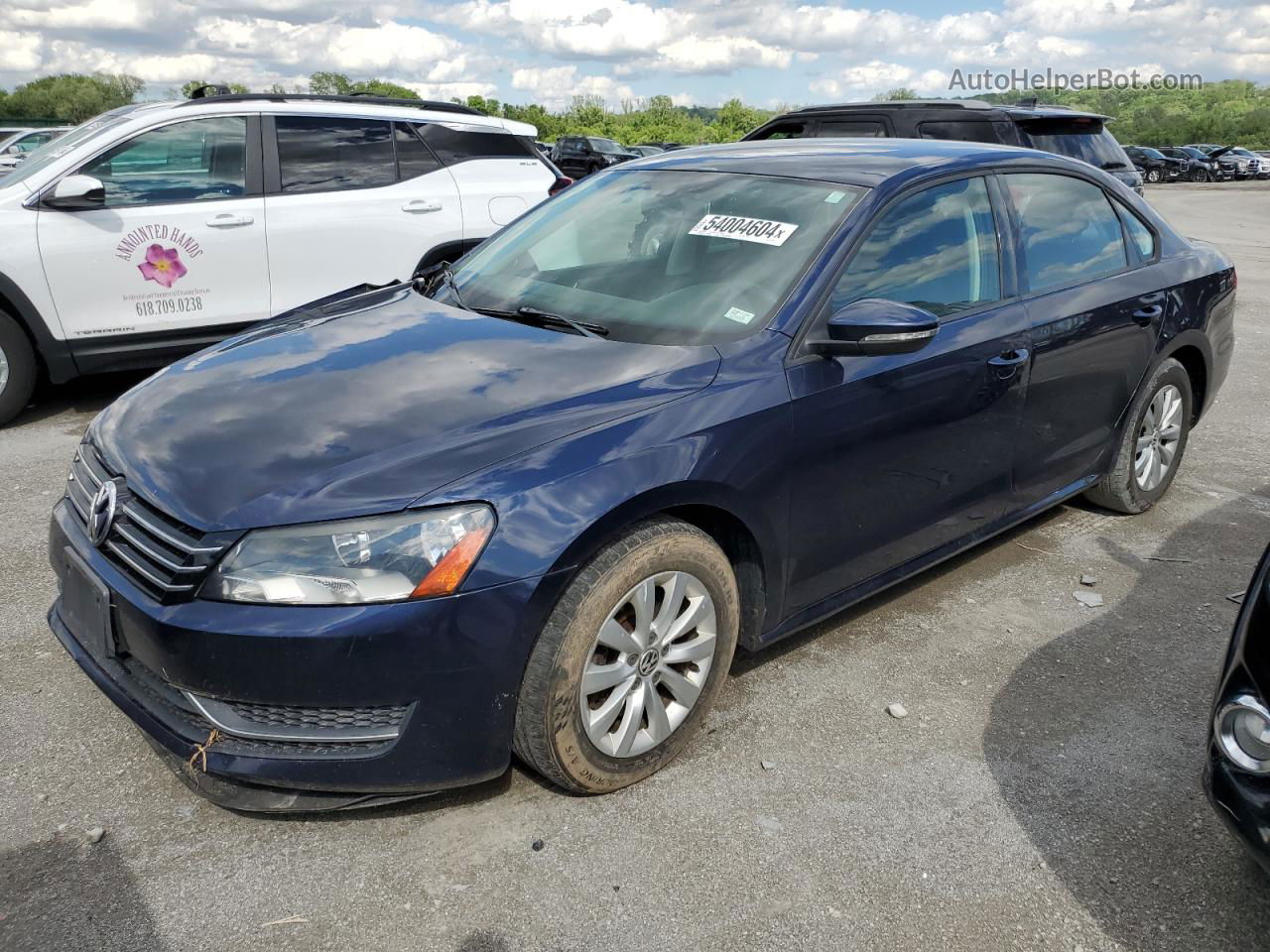 2012 Volkswagen Passat S Blue vin: 1VWAP7A36CC015295