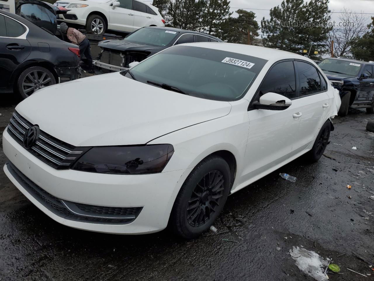 2012 Volkswagen Passat S White vin: 1VWAP7A36CC065940