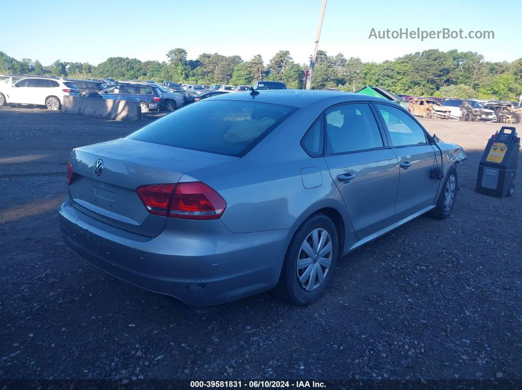 2012 Volkswagen Passat 2.5l S Silver vin: 1VWAP7A36CC069597