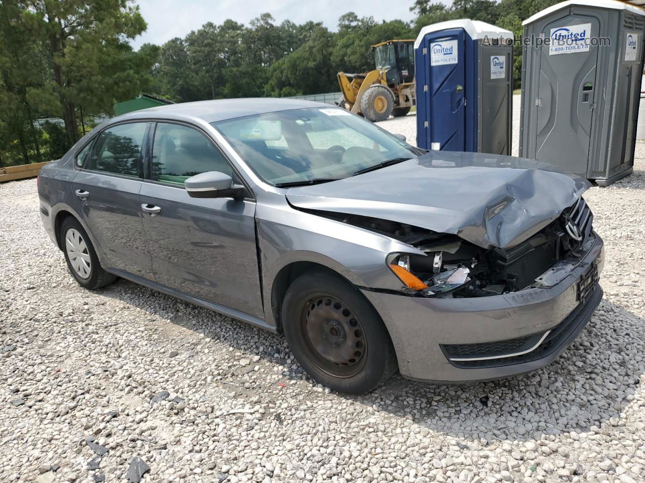 2013 Volkswagen Passat S Gray vin: 1VWAP7A36DC065891