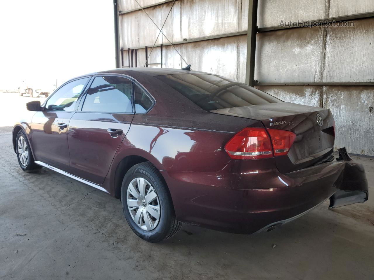 2014 Volkswagen Passat S Burgundy vin: 1VWAP7A36EC011508