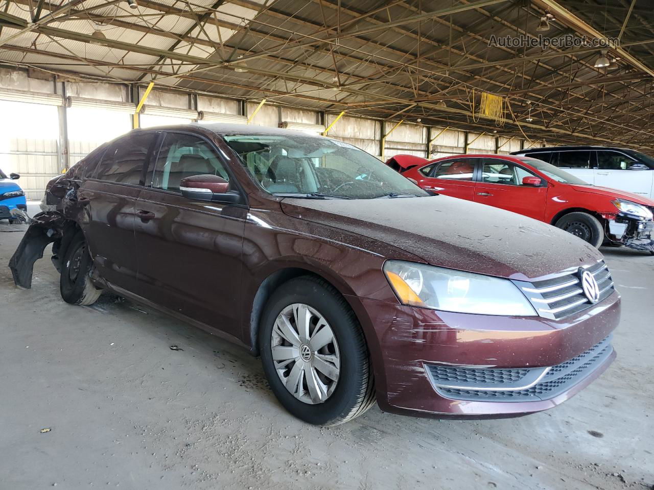 2014 Volkswagen Passat S Burgundy vin: 1VWAP7A36EC011508