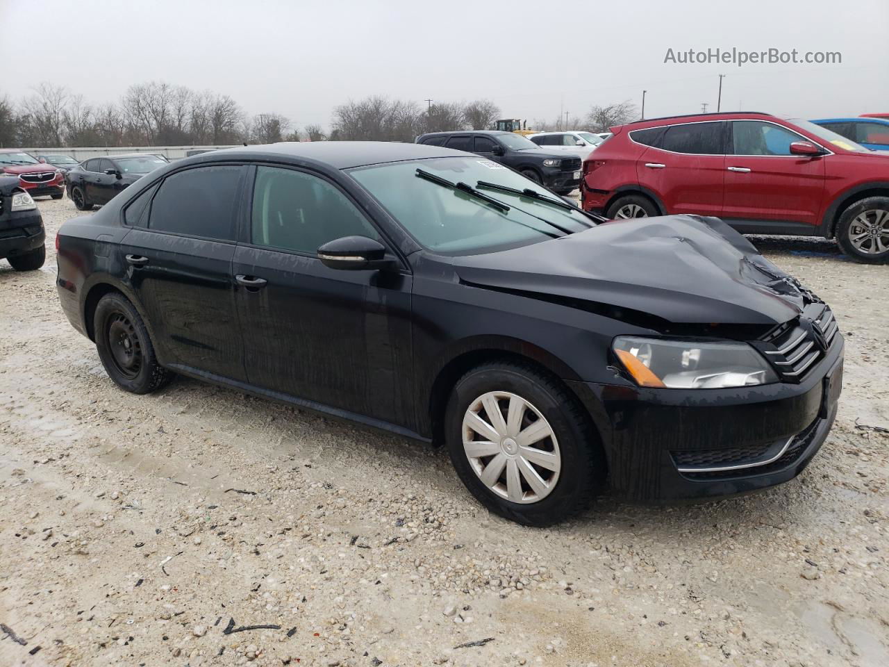 2012 Volkswagen Passat S Black vin: 1VWAP7A37CC008324