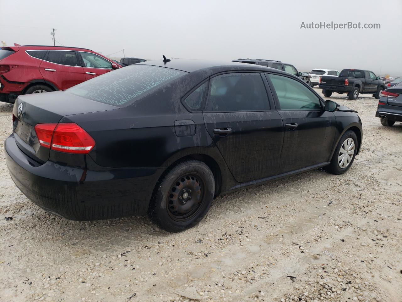 2012 Volkswagen Passat S Black vin: 1VWAP7A37CC008324