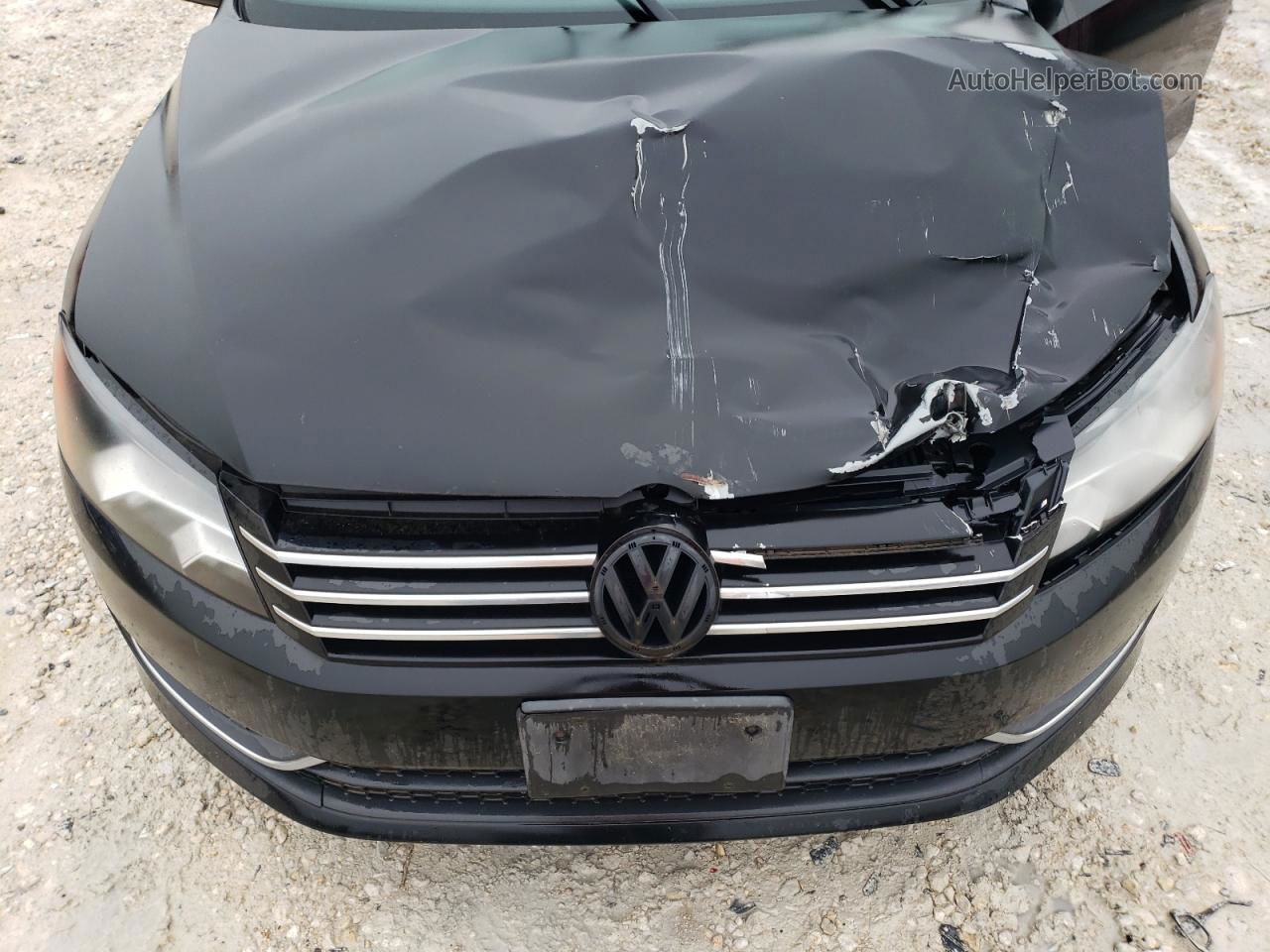 2012 Volkswagen Passat S Черный vin: 1VWAP7A37CC008324