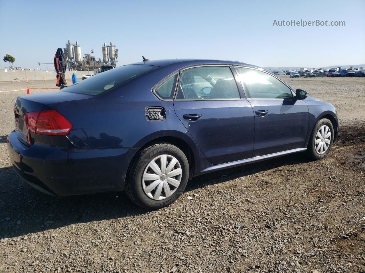 2012 Volkswagen Passat S Синий vin: 1VWAP7A37CC017945