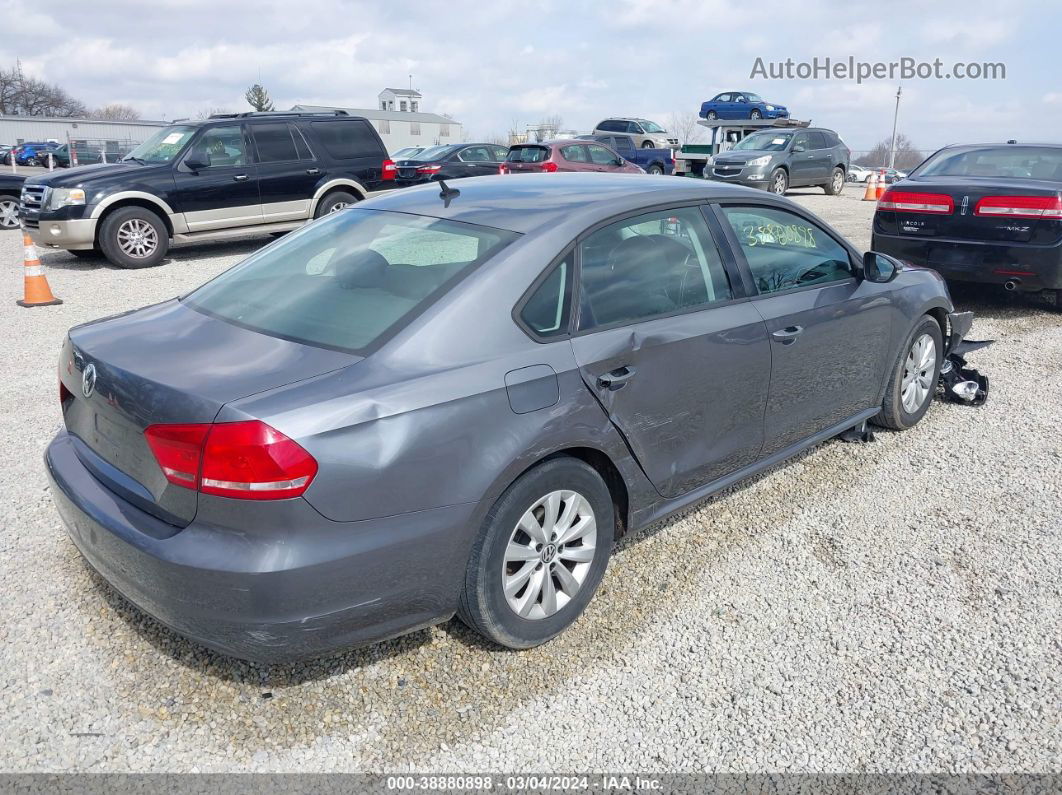 2012 Volkswagen Passat 2.5l S Gray vin: 1VWAP7A37CC034180