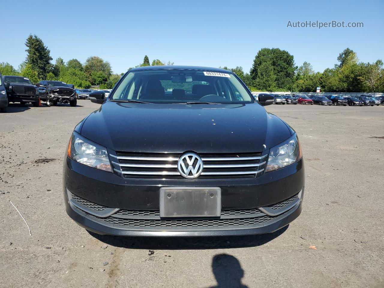 2013 Volkswagen Passat S Black vin: 1VWAP7A37DC146107