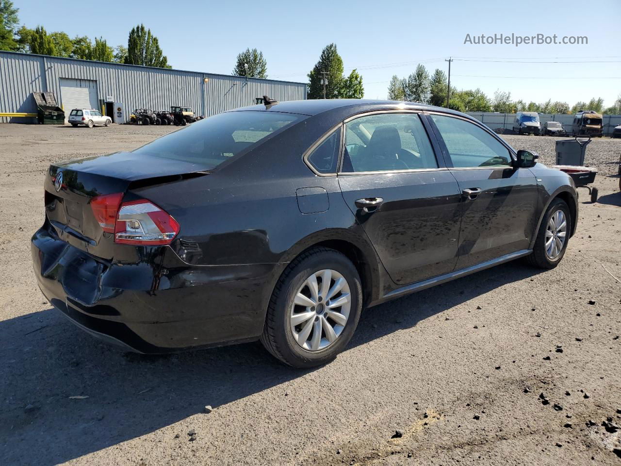 2013 Volkswagen Passat S Black vin: 1VWAP7A37DC146107