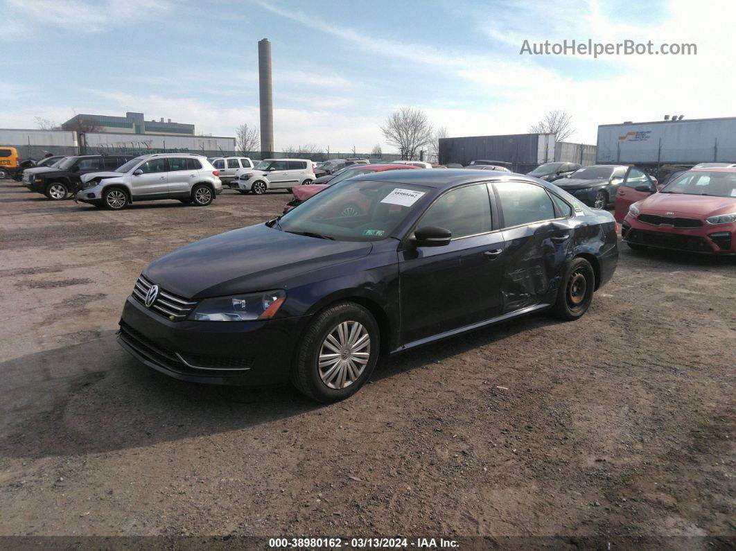 2014 Volkswagen Passat 2.5l S Blue vin: 1VWAP7A37EC021786