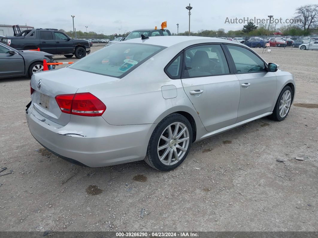 2014 Volkswagen Passat 2.5l S Silver vin: 1VWAP7A37EC023862