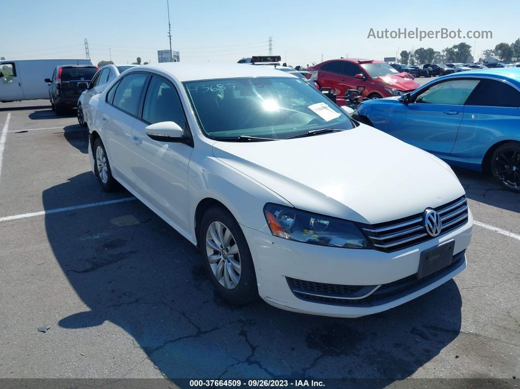 2012 Volkswagen Passat S W/appearance White vin: 1VWAP7A38CC003956