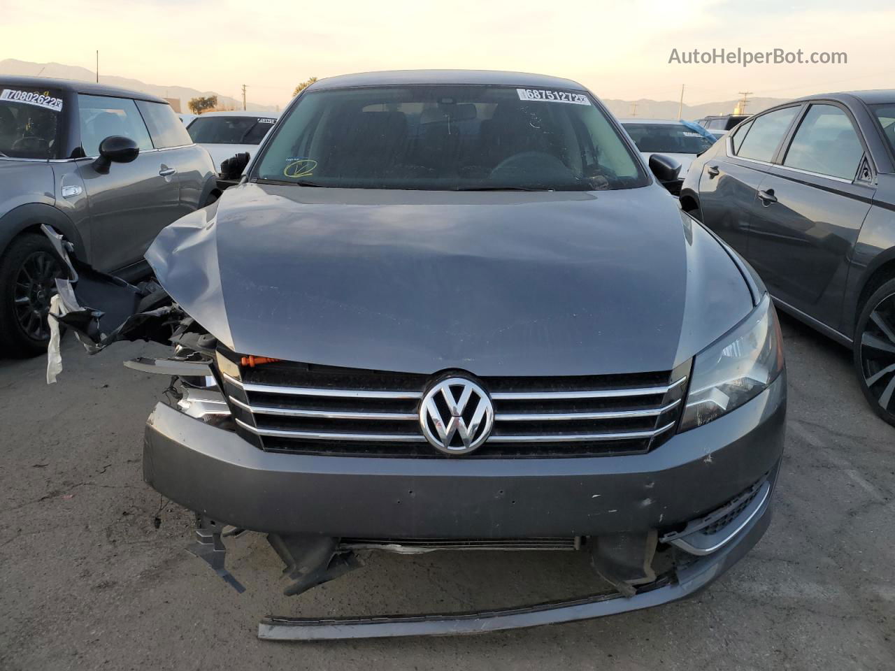 2012 Volkswagen Passat S Gray vin: 1VWAP7A38CC043566