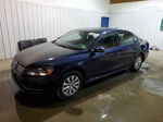 2012 Volkswagen Passat S Синий vin: 1VWAP7A38CC096140