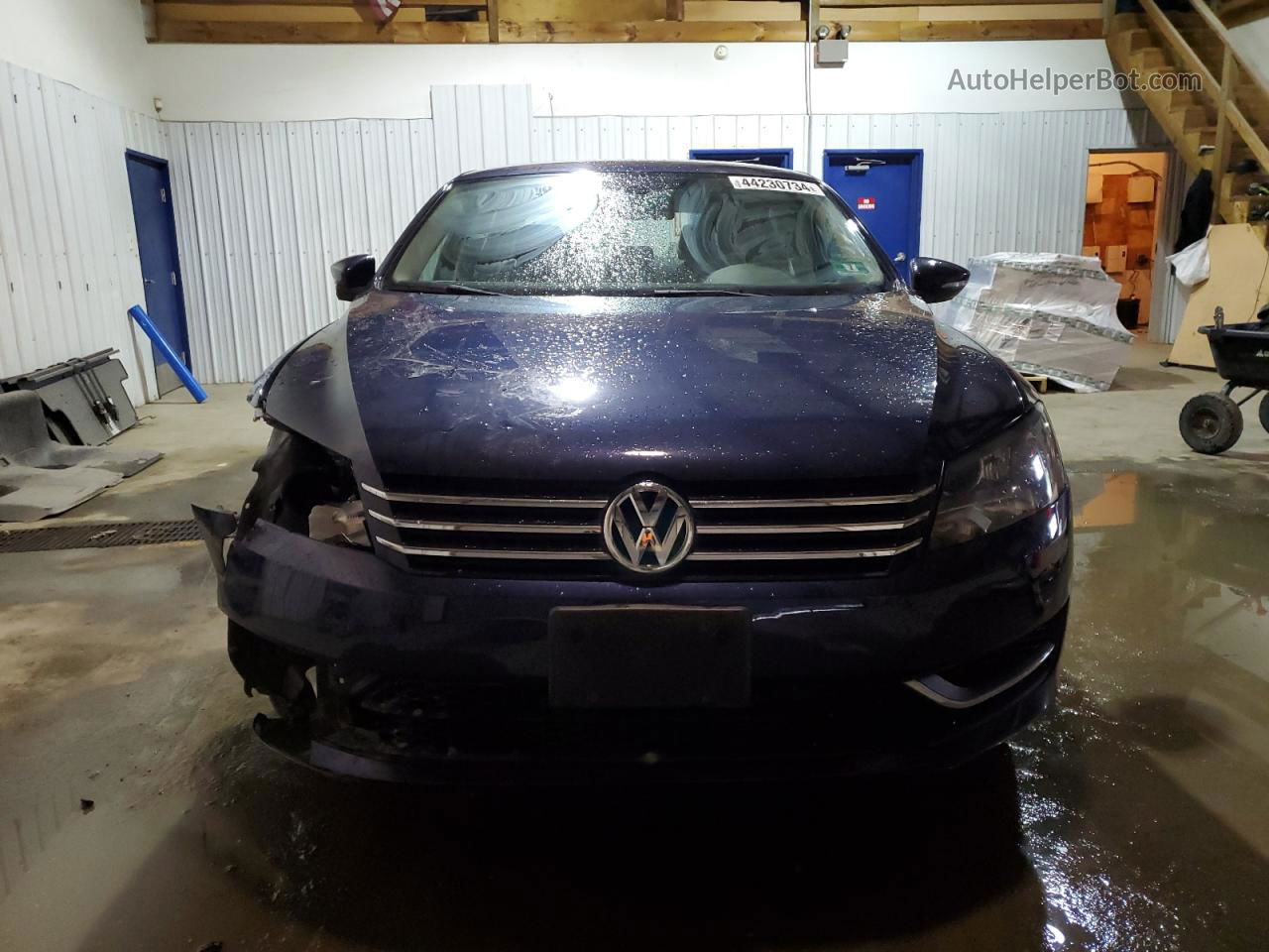 2012 Volkswagen Passat S Синий vin: 1VWAP7A38CC096140