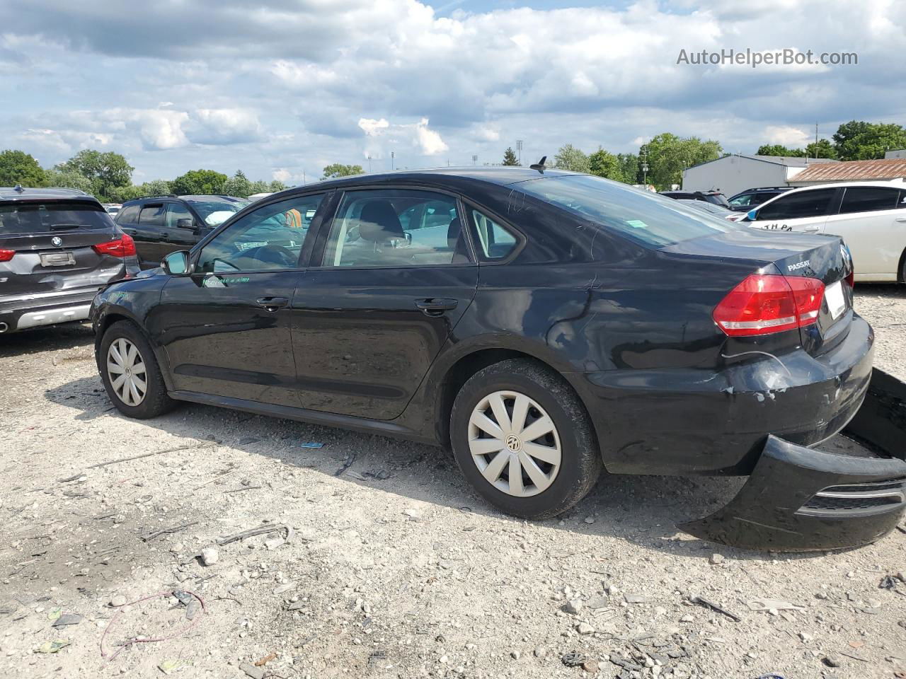 2013 Volkswagen Passat S Черный vin: 1VWAP7A38DC120874