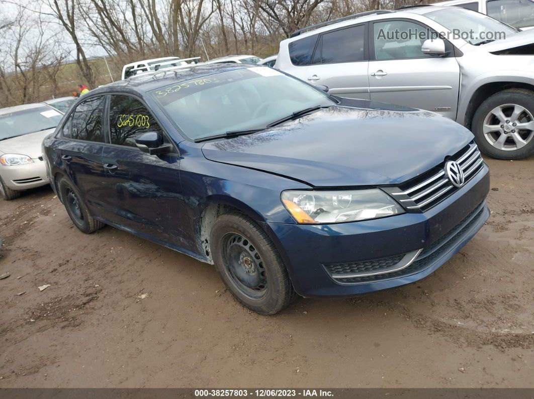 2014 Volkswagen Passat 2.5l S Blue vin: 1VWAP7A38EC008660