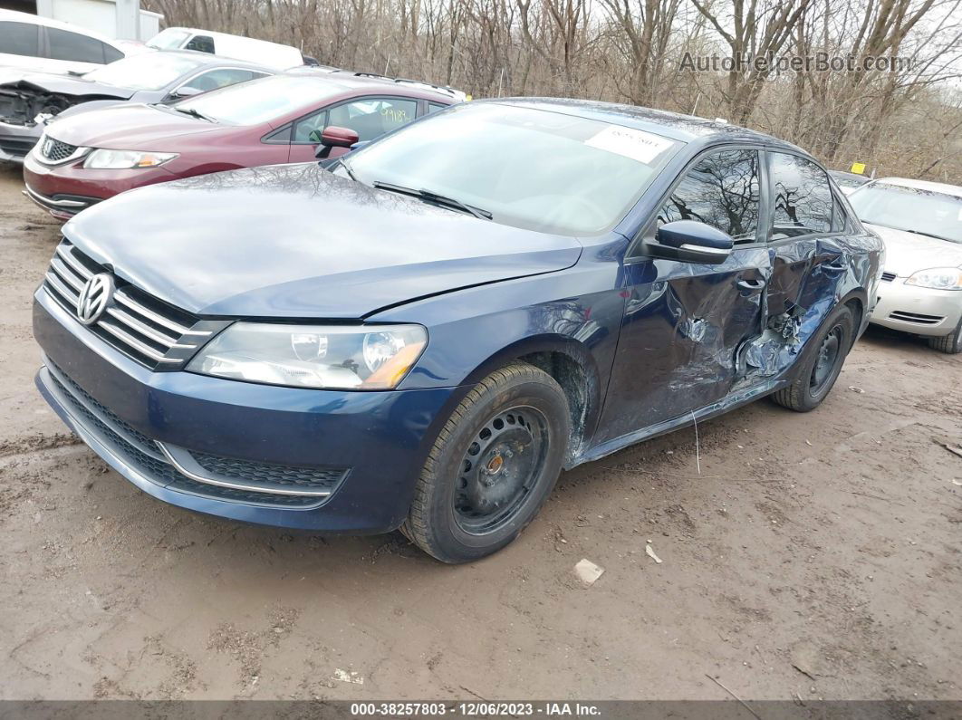 2014 Volkswagen Passat 2.5l S Blue vin: 1VWAP7A38EC008660