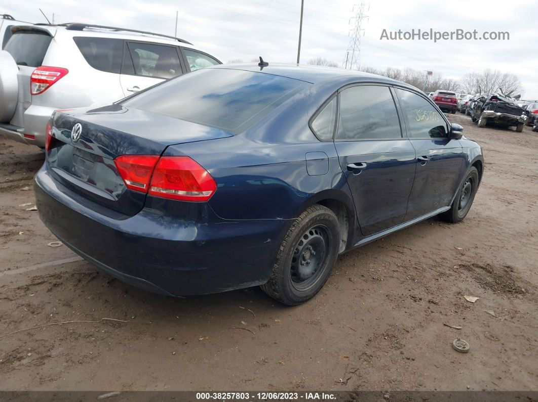 2014 Volkswagen Passat 2.5l S Blue vin: 1VWAP7A38EC008660