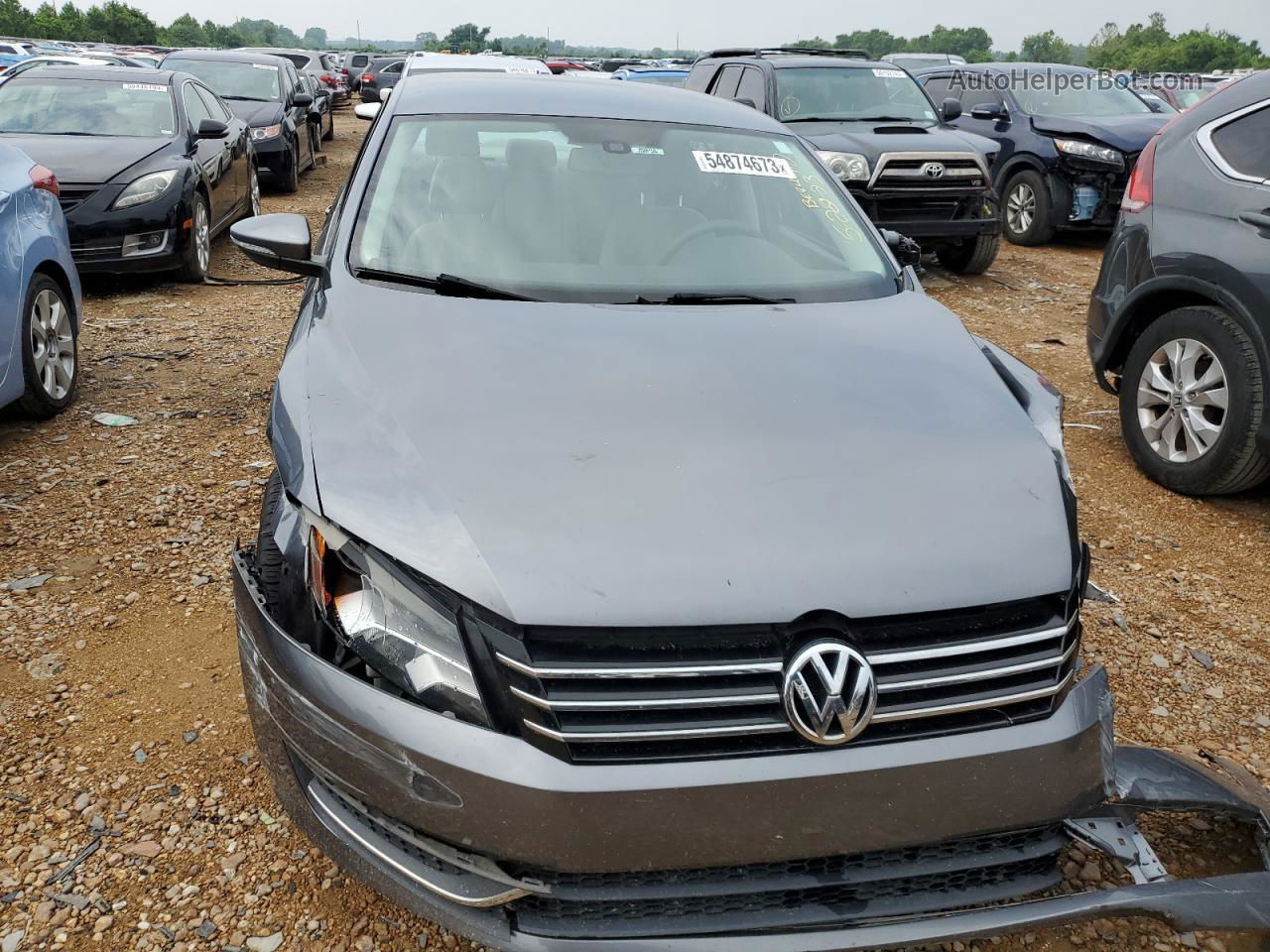 2012 Volkswagen Passat S Серый vin: 1VWAP7A39CC047853