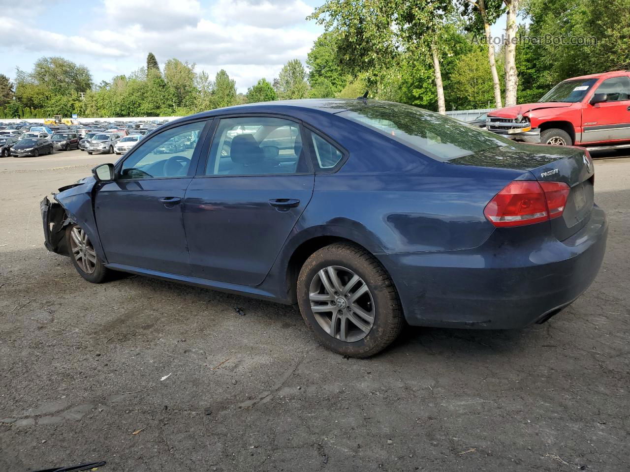 2013 Volkswagen Passat S Blue vin: 1VWAP7A39DC035171