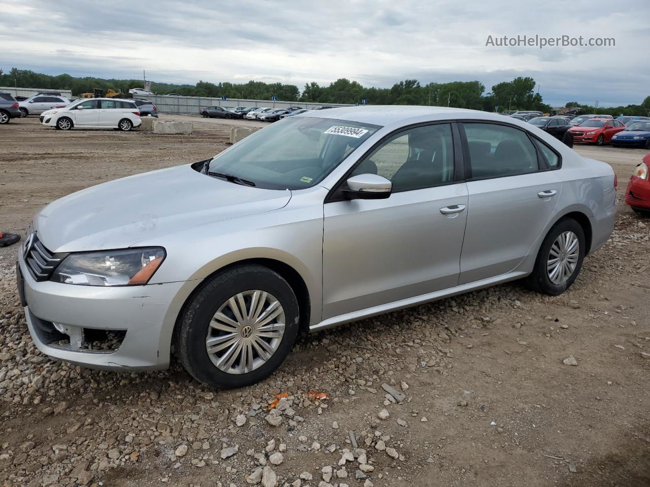 2014 Volkswagen Passat S Silver vin: 1VWAP7A39EC022275