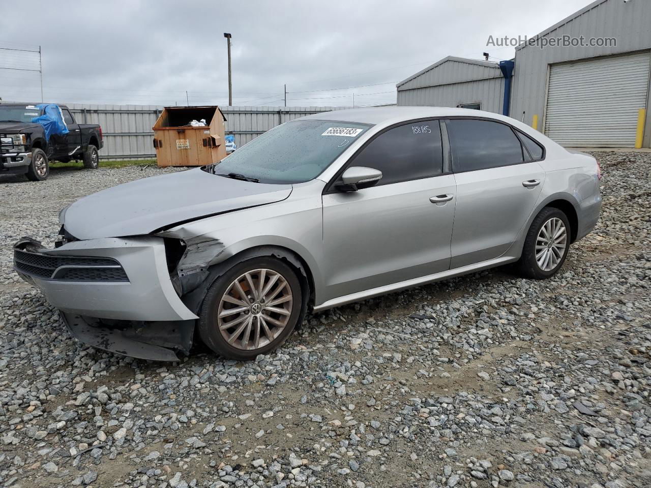 2012 Volkswagen Passat S Silver vin: 1VWAP7A3XCC032892