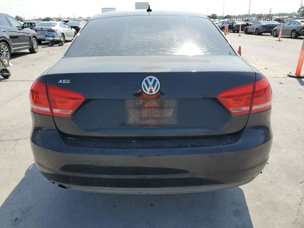 2012 Volkswagen Passat S Black vin: 1VWAP7A3XCC035579