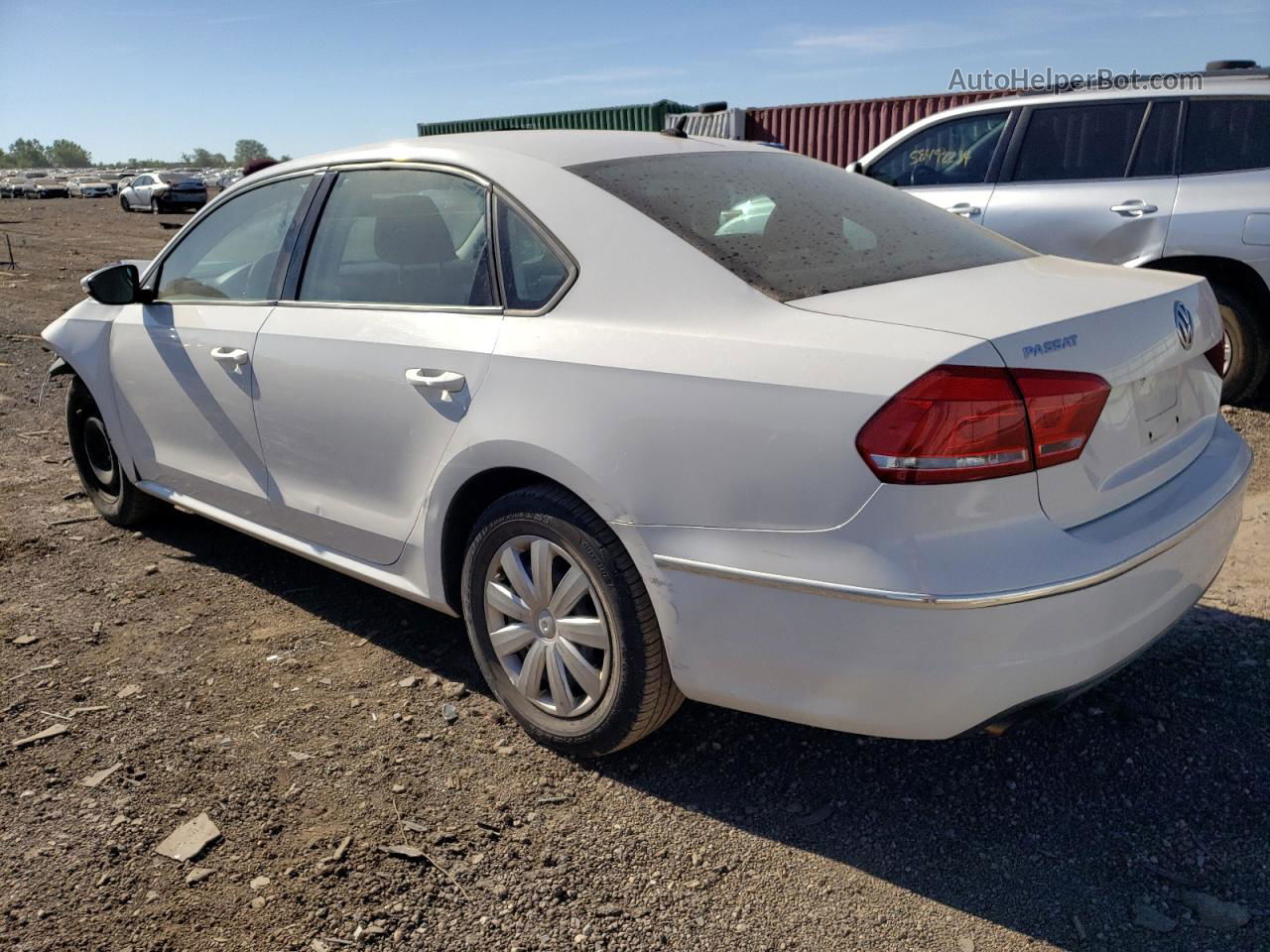 2012 Volkswagen Passat S White vin: 1VWAP7A3XCC063379