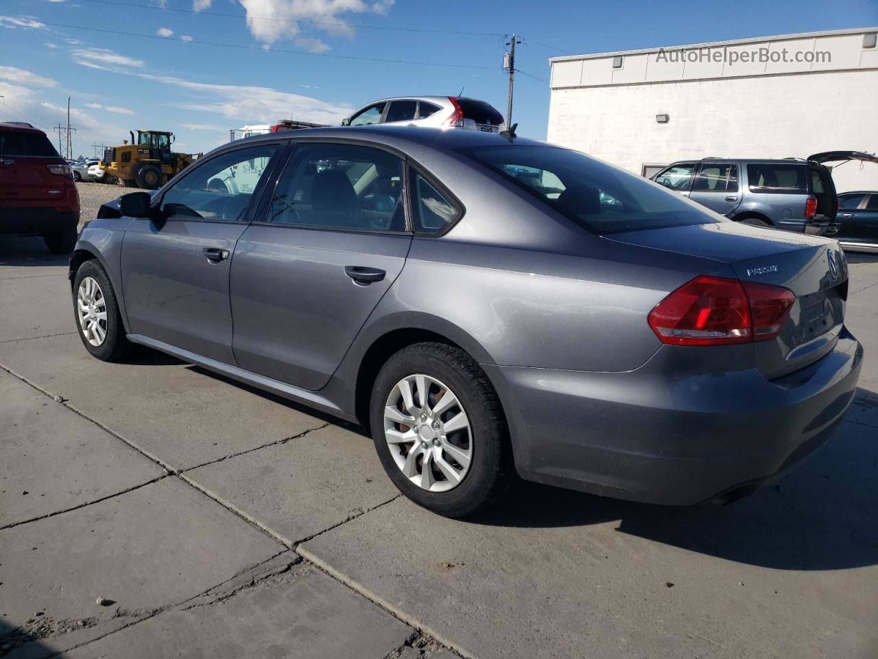 2013 Volkswagen Passat S Gray vin: 1VWAP7A3XDC034689