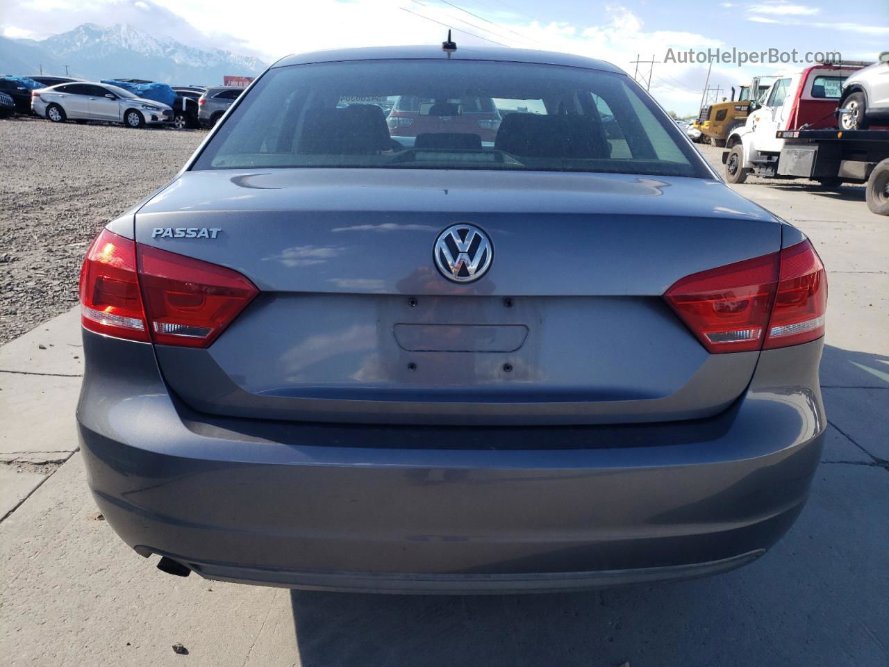 2013 Volkswagen Passat S Gray vin: 1VWAP7A3XDC034689