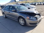 2013 Volkswagen Passat S Gray vin: 1VWAP7A3XDC034689