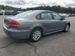 2013 Volkswagen Passat S Gray vin: 1VWAP7A3XDC079471