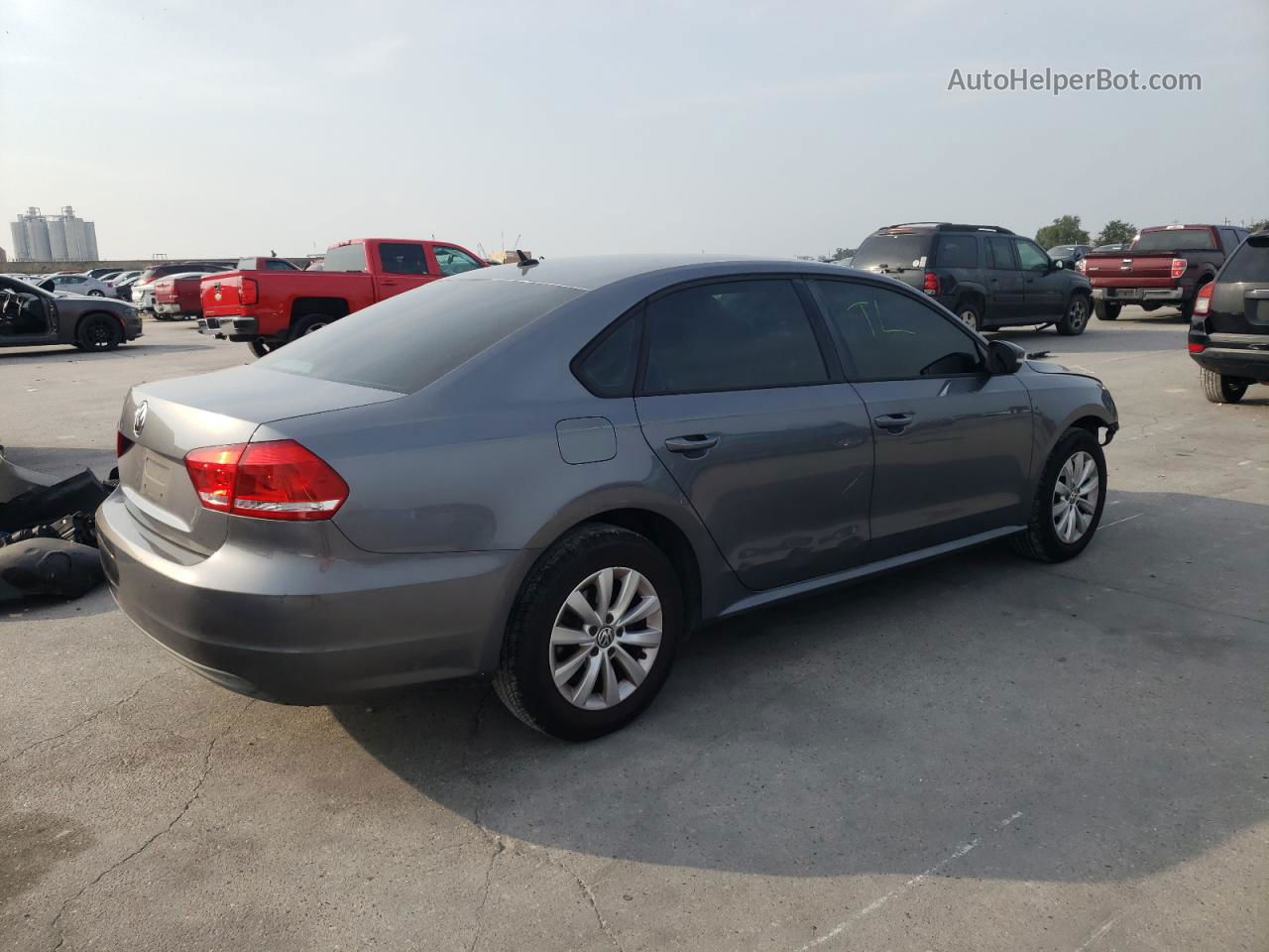 2013 Volkswagen Passat S Gray vin: 1VWAP7A3XDC109858