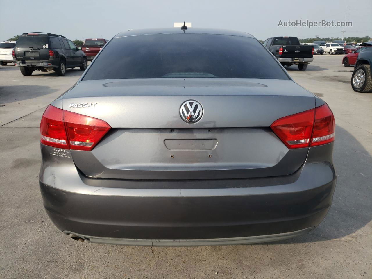 2013 Volkswagen Passat S Gray vin: 1VWAP7A3XDC109858