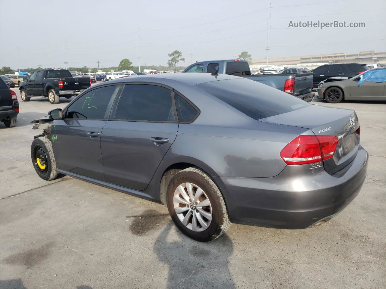 2013 Volkswagen Passat S Gray vin: 1VWAP7A3XDC109858