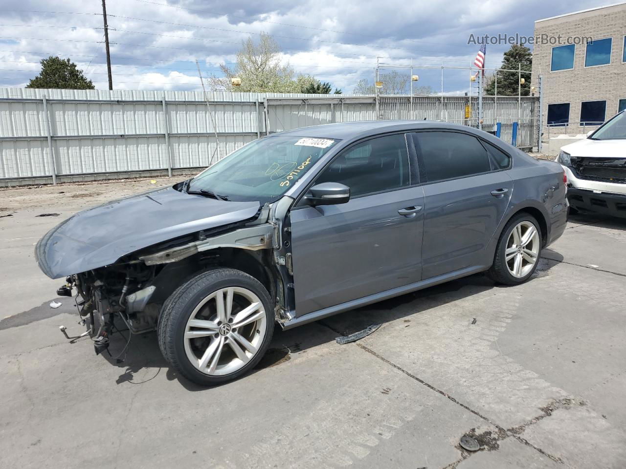 2013 Volkswagen Passat S Gray vin: 1VWAP7A3XDC124361