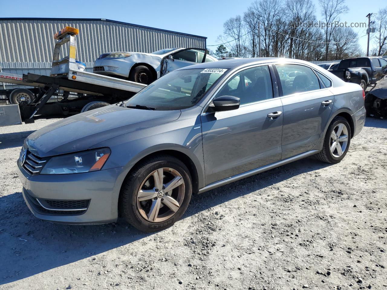 2014 Volkswagen Passat S Gray vin: 1VWAS7A30EC038203