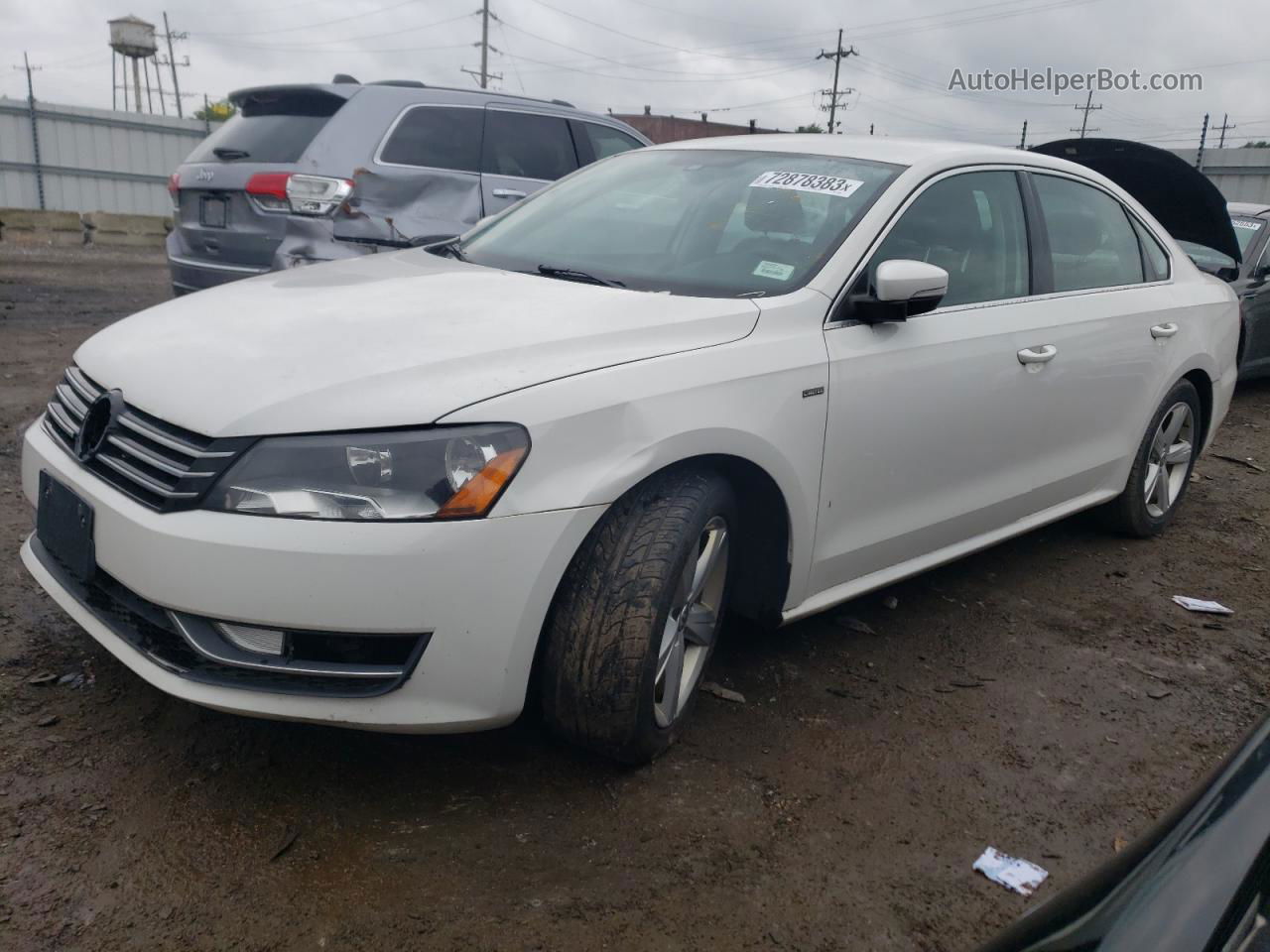 2015 Volkswagen Passat S Белый vin: 1VWAS7A30FC111569