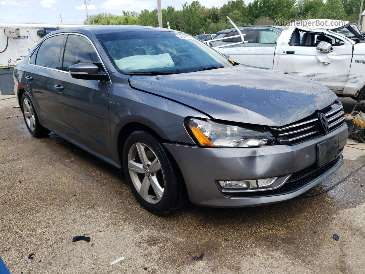 2015 Volkswagen Passat S Gray vin: 1VWAS7A30FC113578