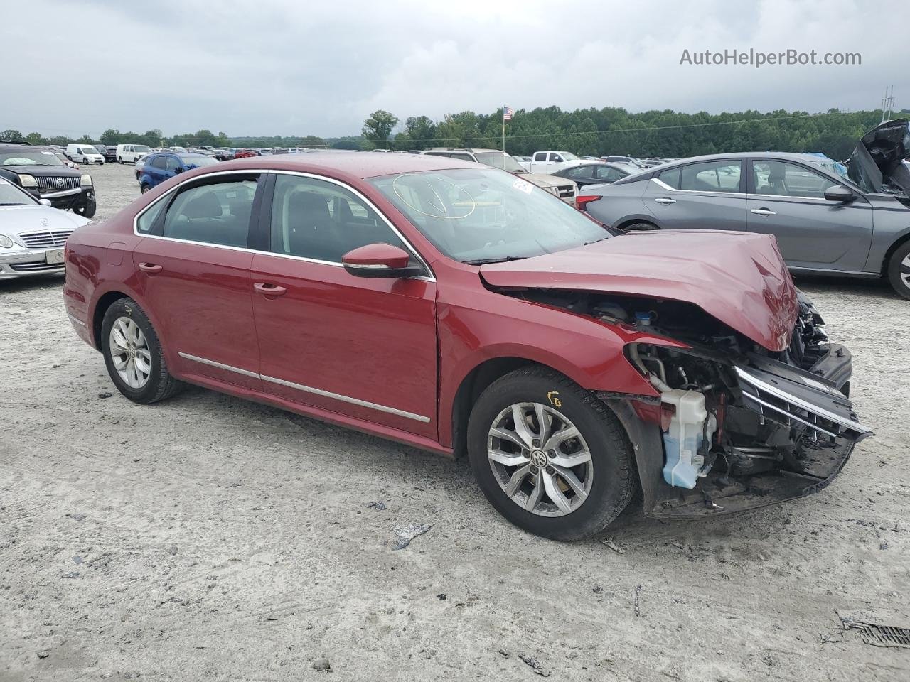 2016 Volkswagen Passat S Red vin: 1VWAS7A30GC023106