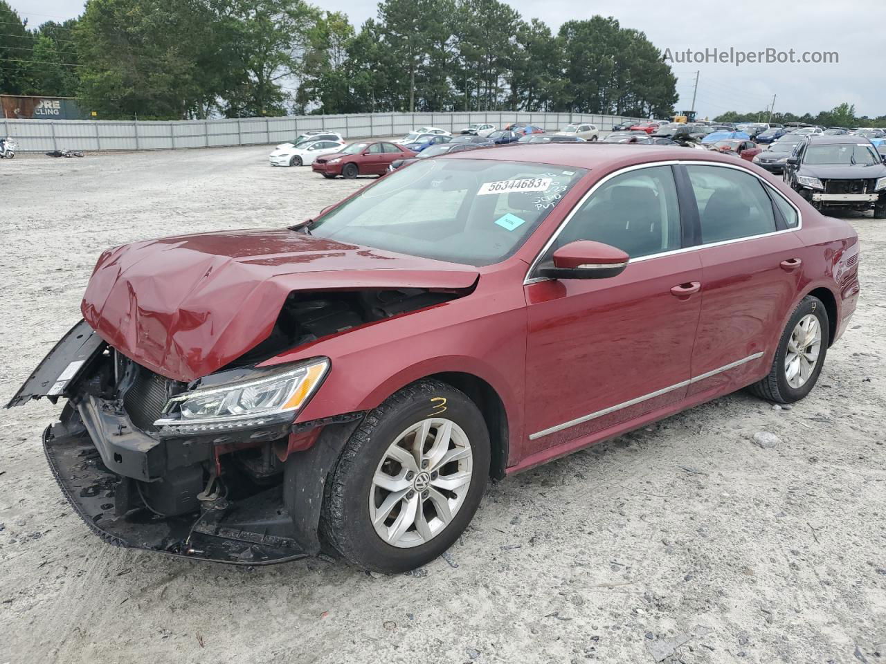 2016 Volkswagen Passat S Red vin: 1VWAS7A30GC023106