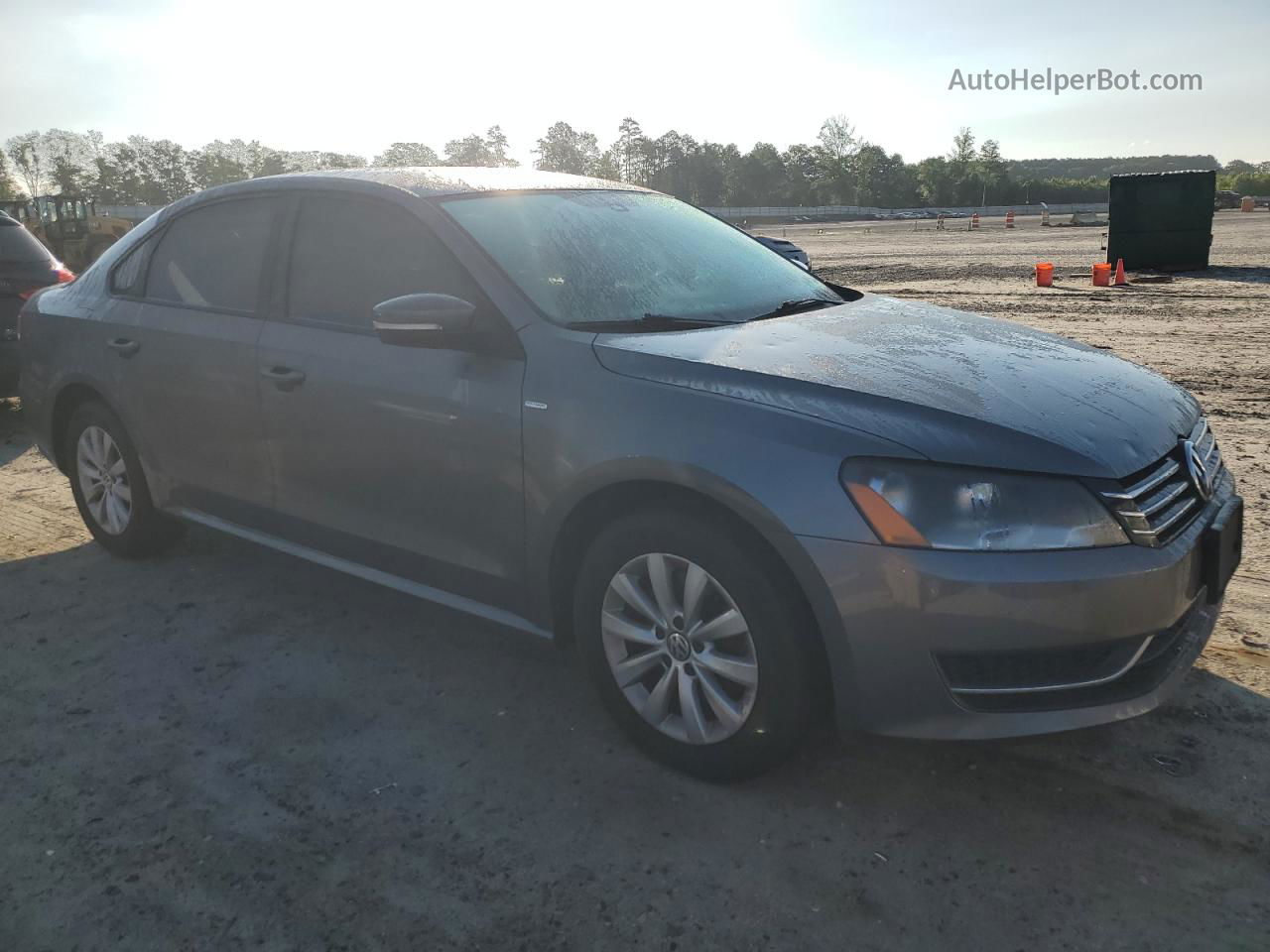 2014 Volkswagen Passat S Gray vin: 1VWAS7A31EC072702