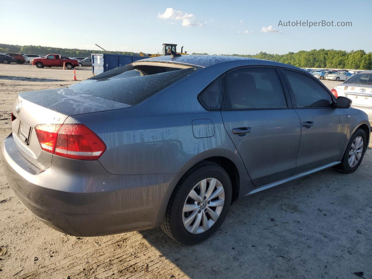 2014 Volkswagen Passat S Gray vin: 1VWAS7A31EC072702