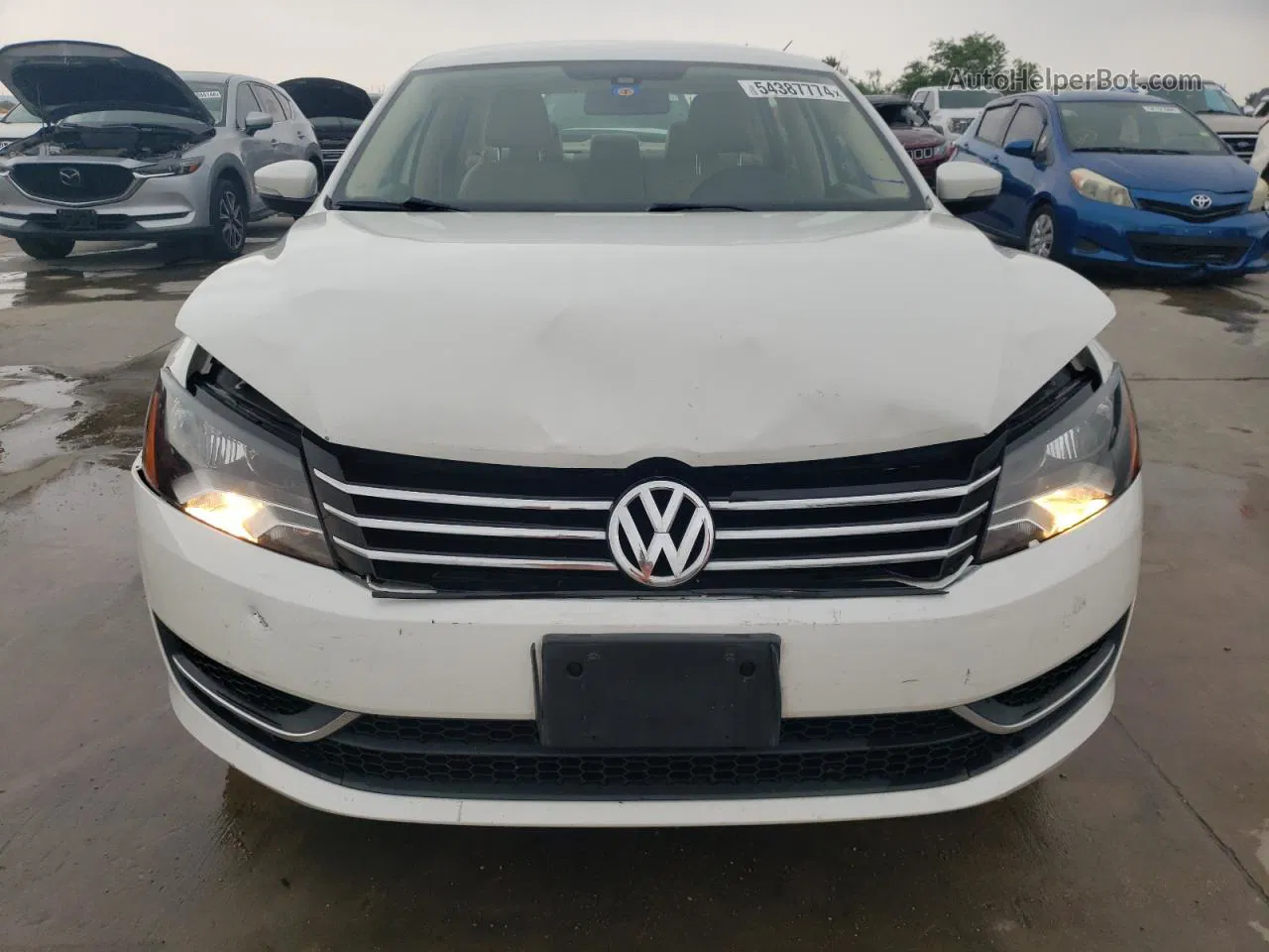 2014 Volkswagen Passat S White vin: 1VWAS7A31EC120229