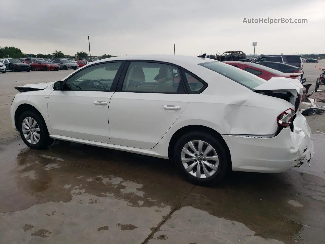 2014 Volkswagen Passat S White vin: 1VWAS7A31EC120229