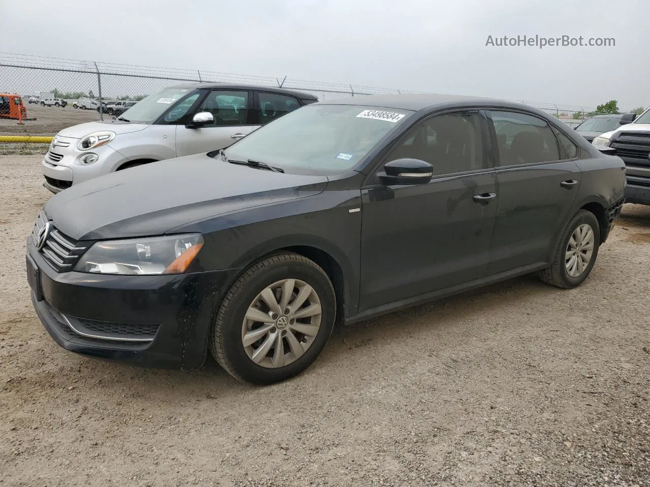 2015 Volkswagen Passat S Черный vin: 1VWAS7A31FC014526