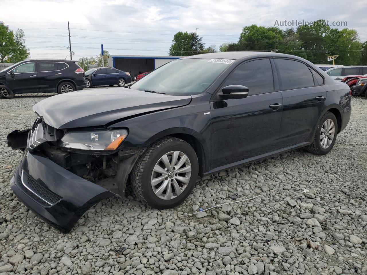 2015 Volkswagen Passat S Black vin: 1VWAS7A31FC015546